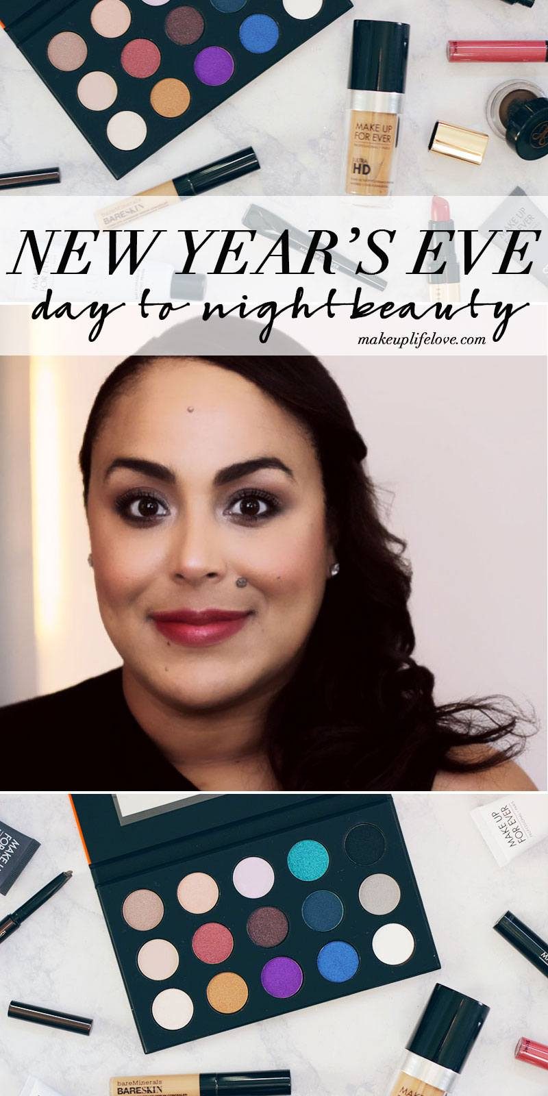 Need a bit of NYE inspiration? Then you came to the right place, hang out with Jamie as she gets NYE ready with this simple New Year's Eve Beauty look. Day to Night Beauty for NYE in 4 easy steps- Makeup Life and Love- New Years Eve- NYE- Make Up For Ever