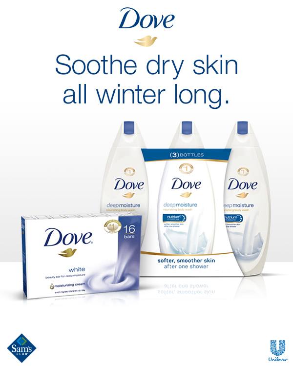 Dove Deep Moisture Body Wash will keep your skin soft, smooth and nourished into the New Year. Head to Sam's Club and see why you NEED the Dove Deep Moisture Body Wash in your life this winter. 