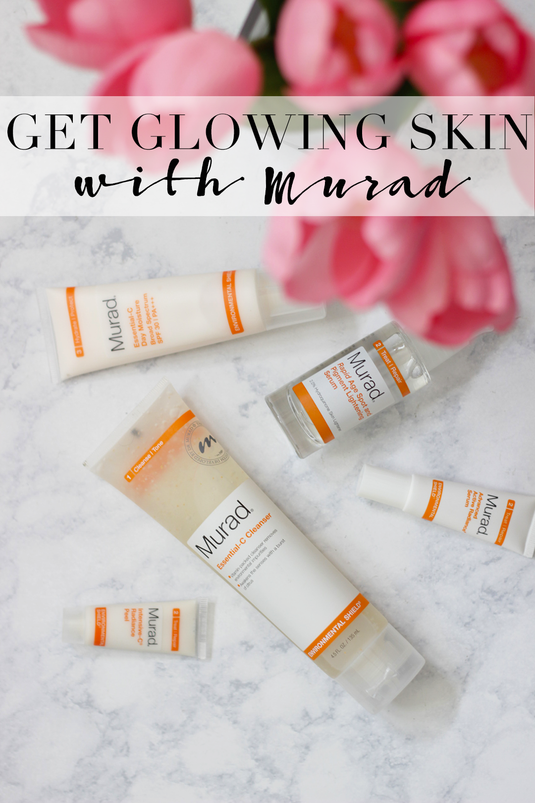 Want glowing skin? Keep reading to see how Jamie is getting glowing skin thanks to the Murad Rapid Lightening Regimen. Time to get glowing skin in as little as 7 days- Makeup Life and Love- Glowing Skin- Murad- Murad Skincare