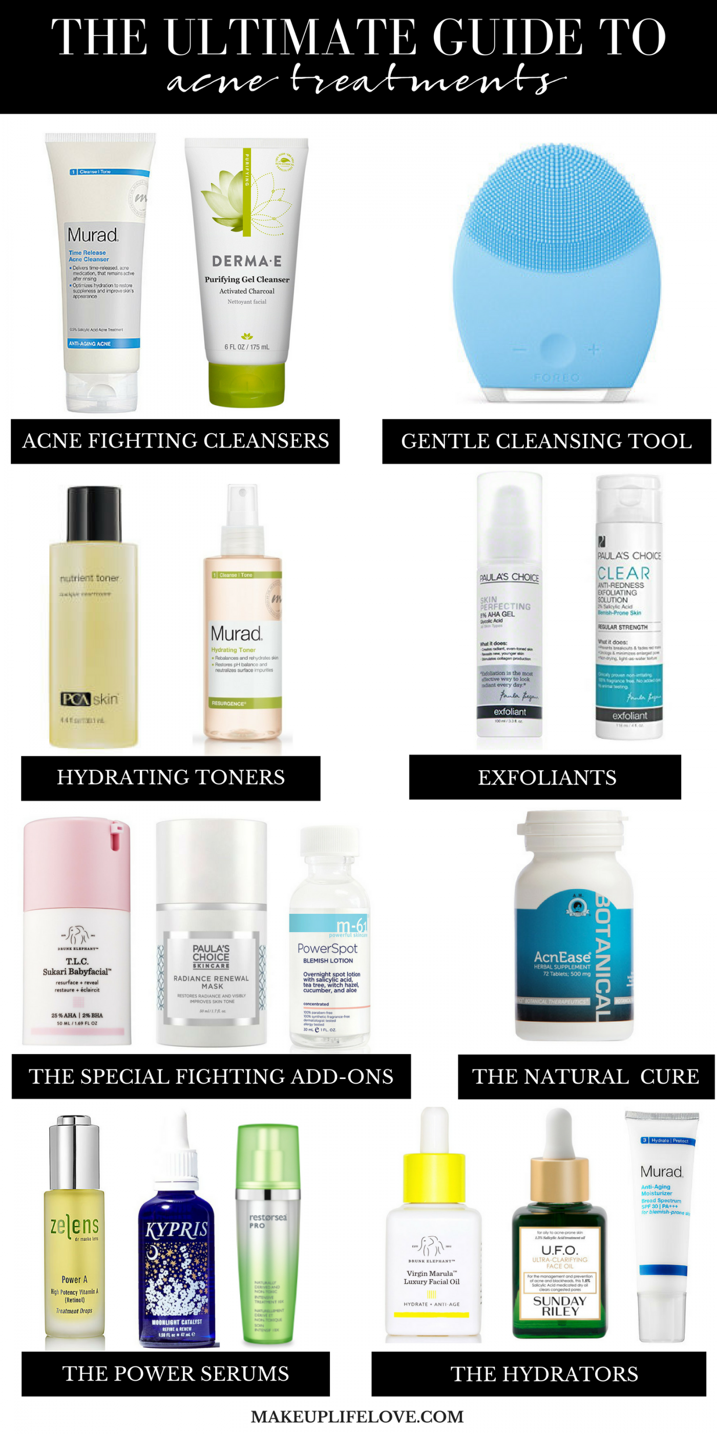 Today we are talking all about acne with the Ultimate Adult Acne Treatments Cheat Sheet to helping you say hello to clear, beautiful skin!