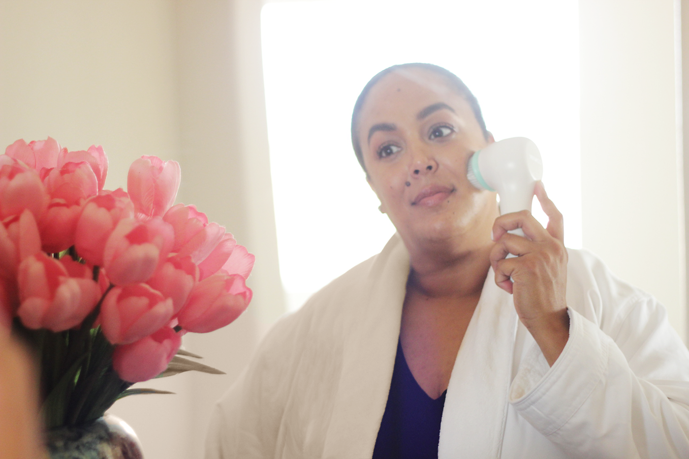 Hands down this is the BEST cleansing brush EVER. See why I am currently loving the Conair True Glow Sonic Facial Cleansing Brush.