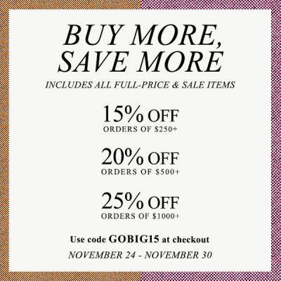 Grab your wallets, and get your mouse ready, for the SHOPBOP buy more, save more sale. Get a jump start on Black Friday shopping and save at the SHOPBOP sale NOW!